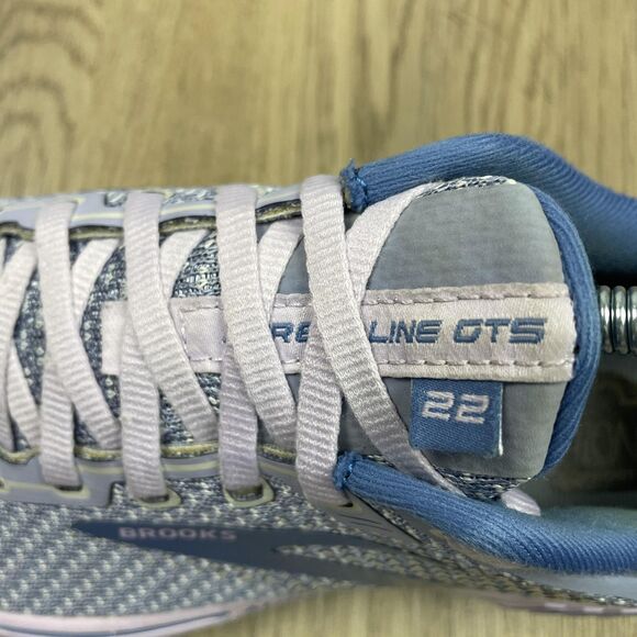Brooks Adrenaline GTS 22 Shoes Womens Size 10 Blue Gray Running Cushion - Picture 5 of 10